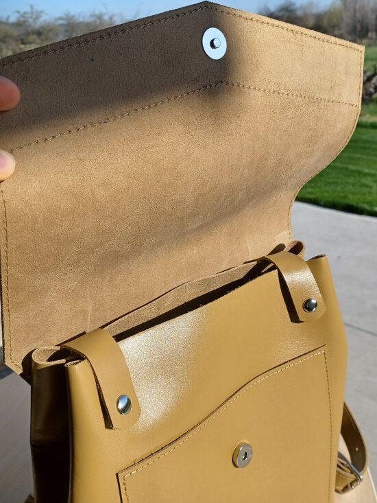 Handmade genuine leather women\'s backpack NWOT main image 7